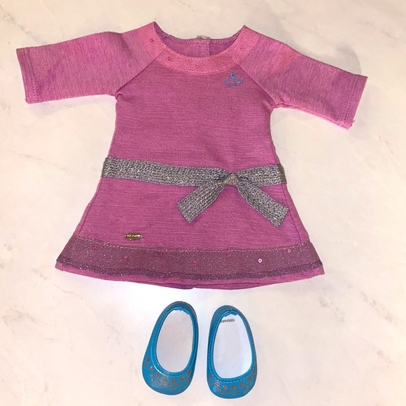 American Girl 18” doll clothing & shoes accessories set pink purple silver blue‌ - Picture 8 of 12